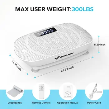 MERACH Vibration Plate Exercise Machine Whole Body Workout Power Vibrate Fitness Platform Vibration Plate Weight Loss & Shaping 6