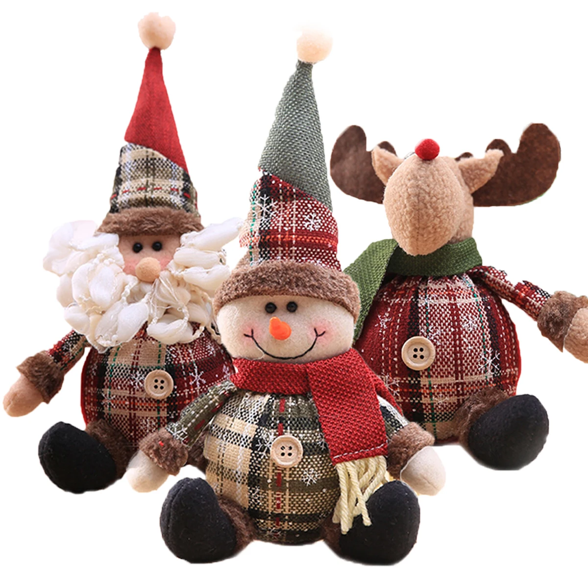 Santa Claus Doll Chirstmas Decorations 2023 Home Decor Table Elk Doll Christmas Ornaments Xmas Navidad Gifts Happy New Year 2024