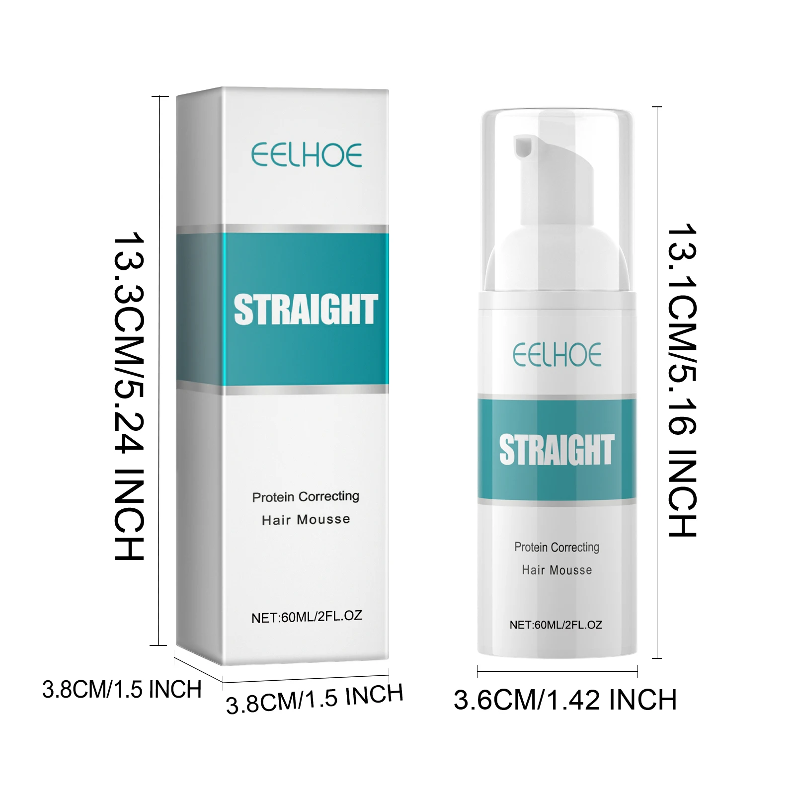 EELHOE Hair Straightening Mousse Nourishing Hair Repiar Damaged Hair Smoothing Reduce Spilt Ends Mild Hair Straight Mousse