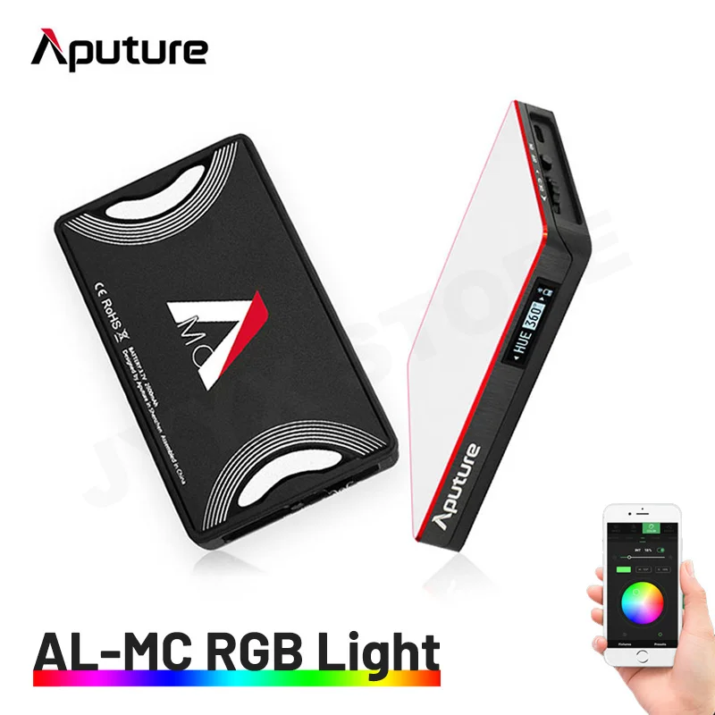 

Aputure Amaran AL-MC MC RGB LED Light On-Camera Fill Light 3200K-6500K Magnetic Pocket Photography Video Light