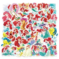 50pcs Disney The Little Mermaid Ariel Princess Stickers For Kids Laptop Luggage Skateboard Sticker Aesthetic Graffiti Decals Toy 1