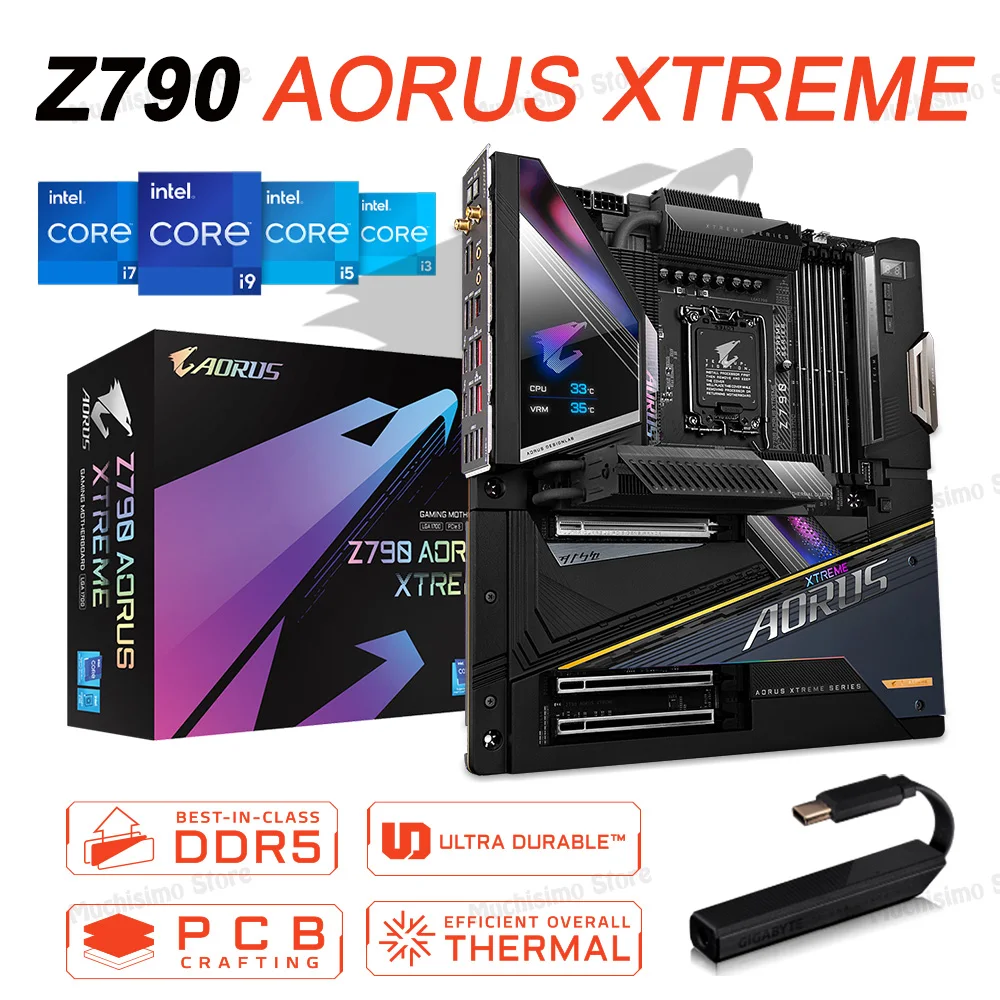 

Gigabyte Z790 AORUS XTREME Z790 Motherboard DDR5 8000MHz Gaming LGA 1700 CPU i9 i7 i5 Wi-Fi 6E Desktop Intel Z790 PCIe 5.0 New