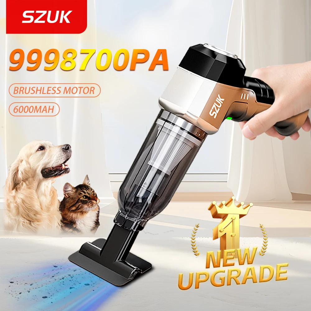 SZUK 9998700Pa Car Vacuum Cleaner Portable Handheld Wireless Strong Suction Car Cleaner Cleaning Machine Mini Vacuum Cleaner 1