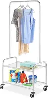 laundry butler with wire shelf. Commercial-grade for sturdy drying and storage. Compact and functional. 2
