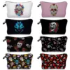 Ladies Cosmetics Storage Bag Outdoor Toiletry Bag Women's Toilet Bags Beach Mini Skull Print Portable Travel Women's Makeup Bags 1