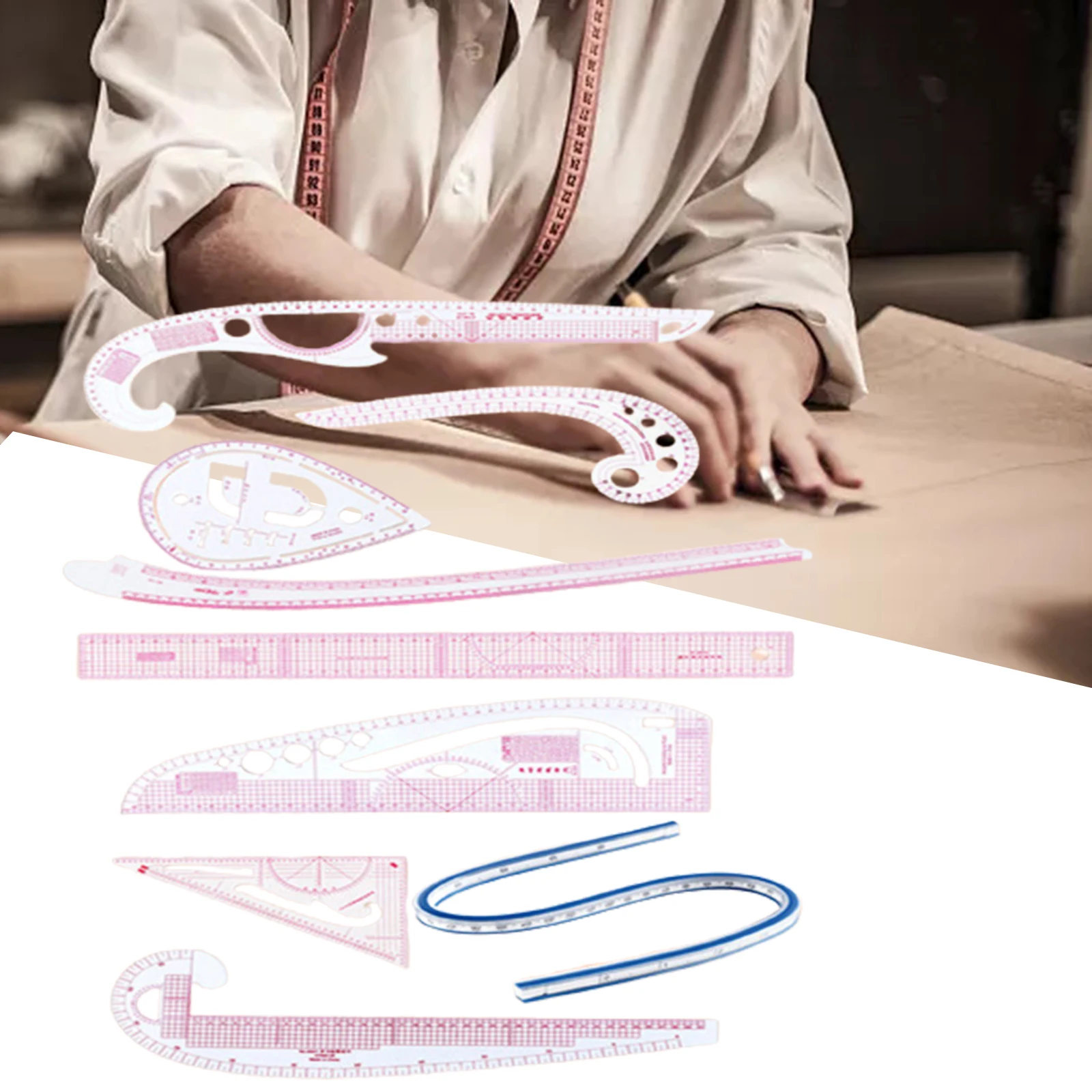 Righello Curva Francese Per Sartoria E Modellismo - Figura Donna 18,5 Cm Per Disegno Moda E Cartamodelli