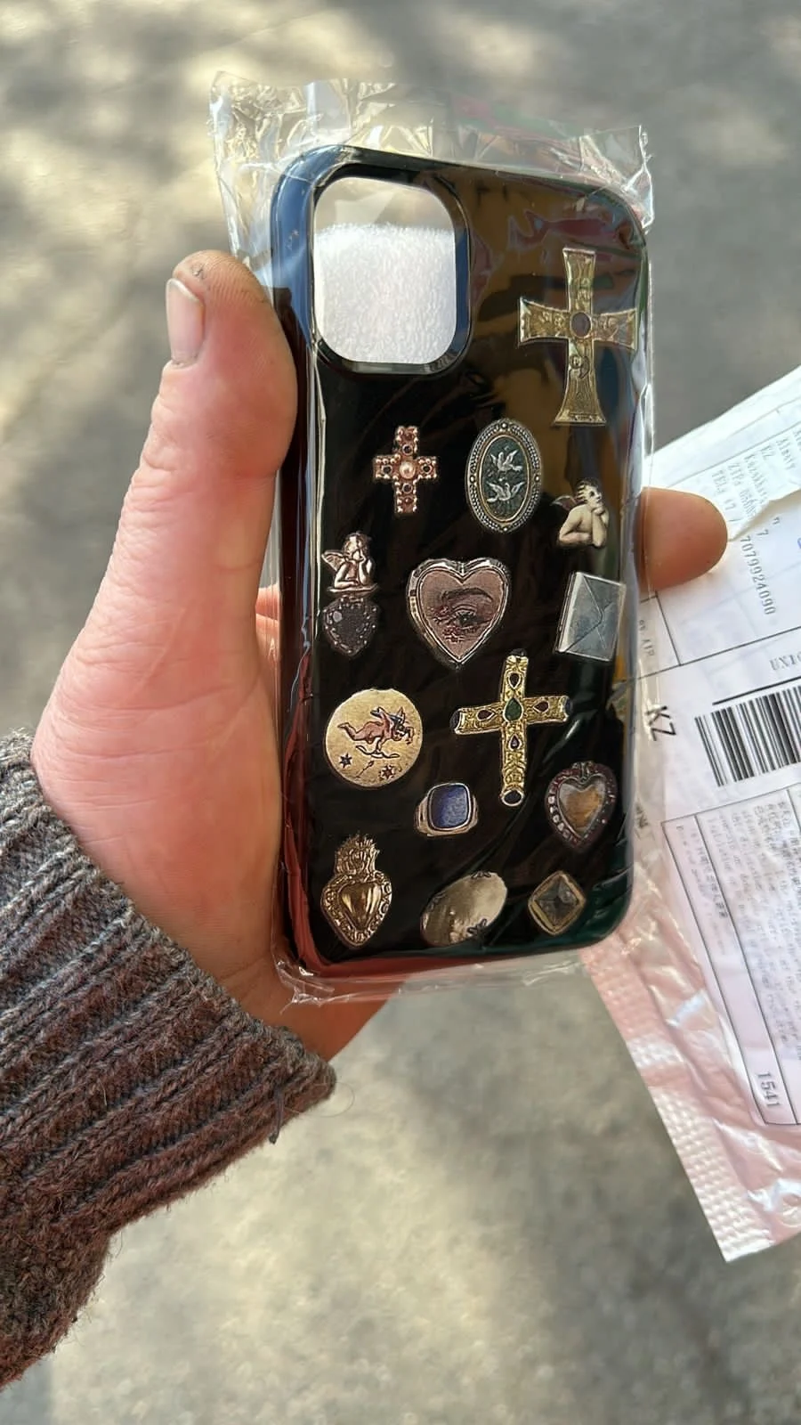 Black Retro iPhone Case, customer photo