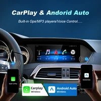 Écran tactile Android 14 sans fil CarPlay pour Mercedes Benz Classe C W204 2007-2015, autoradio multimédia Android Auto 2