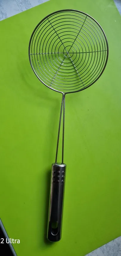 3 Size Set Stainless Steel Colander Household Noodle Dumpling Hot Pot Filter Screen Pearl Line Drain Large Fried Strainer photo review