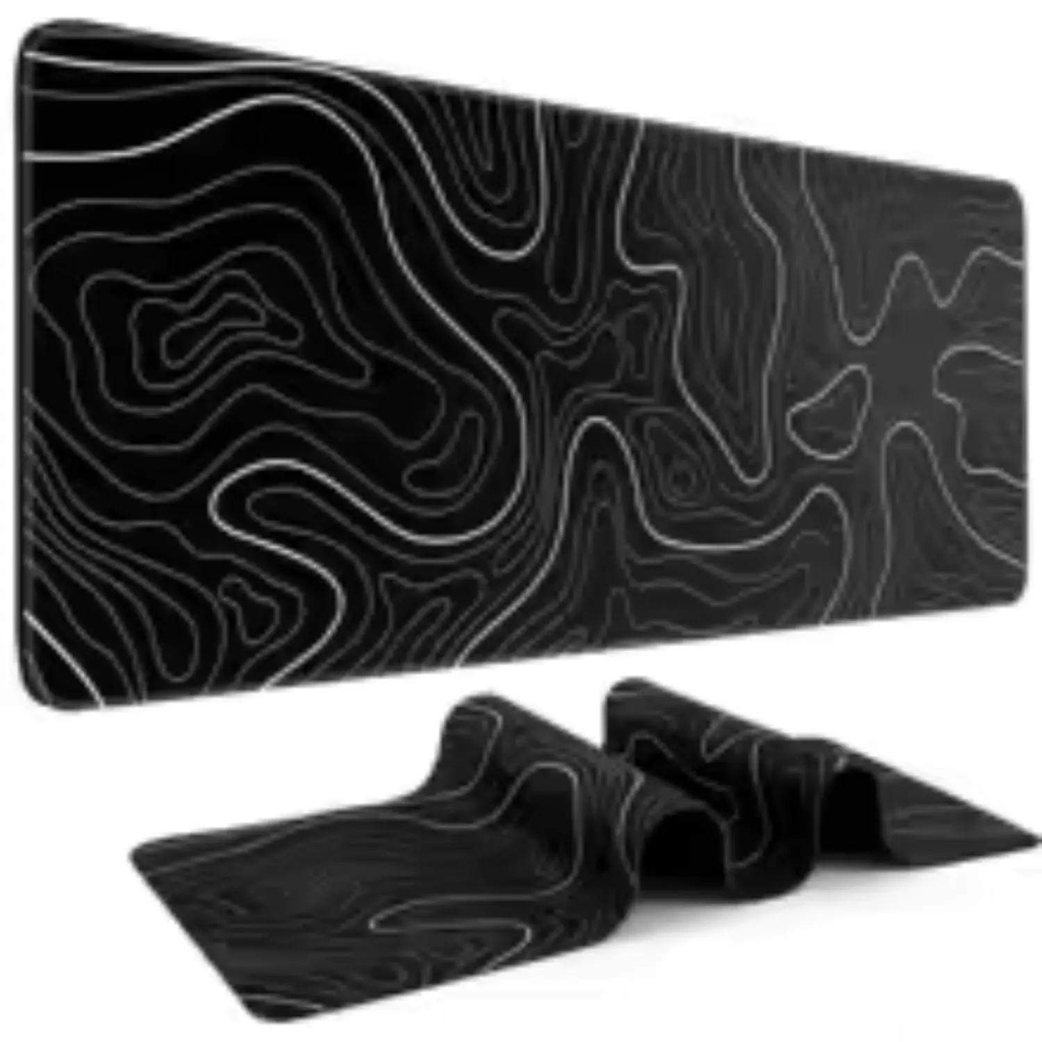 1 pcs 게임용 마우스 패드 grande XXL 8in 마우스 패드 topografico preto e branco e 여러 코어 para mouse e teclado com anti-sl