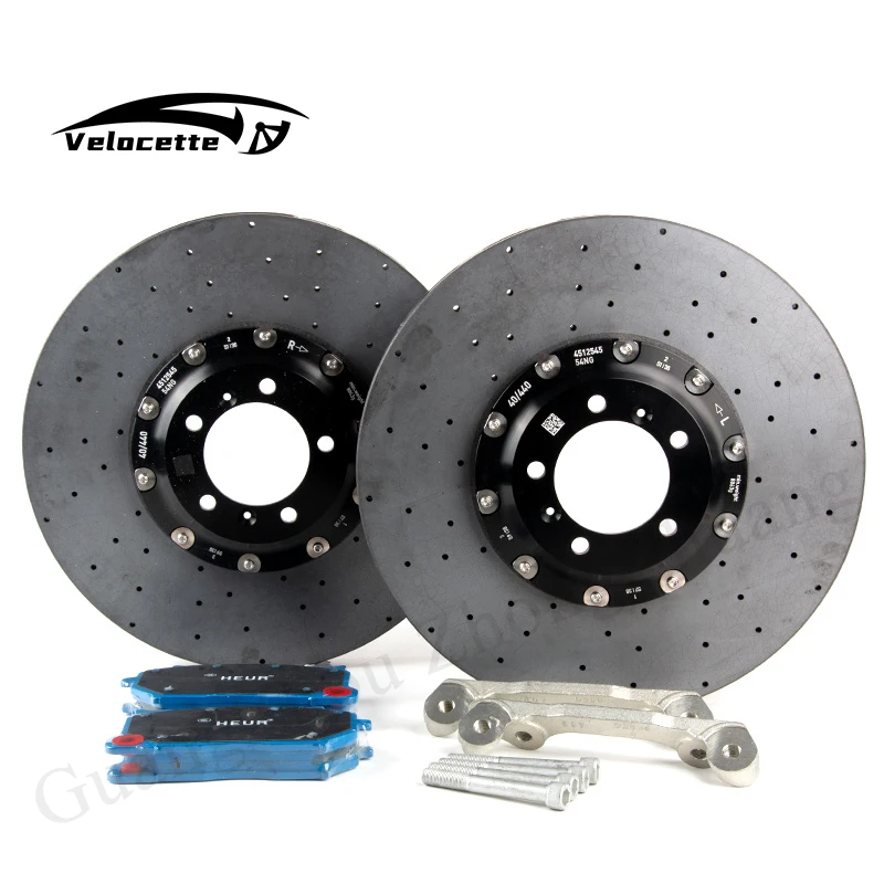Carbon Ceramic Brake Disc Rotor 2 Piece Floating Brake Disc For Porsche Carbon Ceramic Rotor 380mm 390mm 355mm