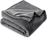 Fleece Blanket - King Size, Grey Color, Lightweight and Ultra Soft, Perfect for Bed, Sofa, Camping, or Travel, Durable and Warm, 1