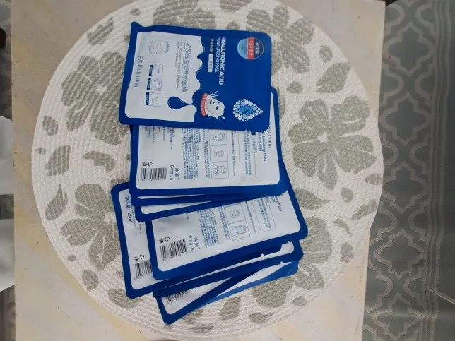 10pcs Hyaluronic Acid Hydrating Facial Mask Sheet Masks for Face Hydrating Shrinking Pores Moisturizing Face Masks photo review