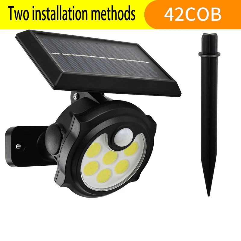 solar security light with motion sensor LED Solar Light Outdoor Wall Lights Multiple Heads Lamp With Motion Sensor Human Induction 3 Modes Spotlights Garden Lights solar ground lights Solar Lamps