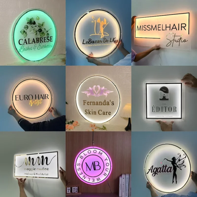Neon Signs Neon Lights Custom Acrylic Business Logo Wall Sign