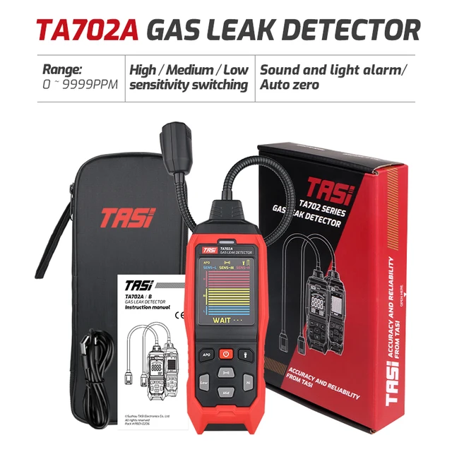TASI TA702A/TA702B Gas Leak Detector Propane CO Hexane Methane