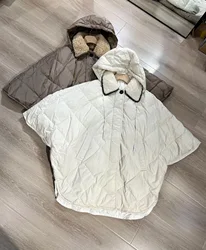 2023 Fall Winter Beaded Bat Wing Sleeve Goose Down Coat