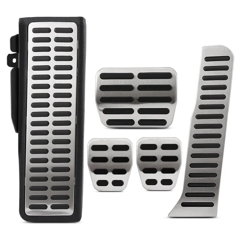 Car Pedal For Volkswagen VW Tiguan 5N 2009~ Non-slip Rubber Restfoot Stainless Steel Protection Foot Pad Sticker