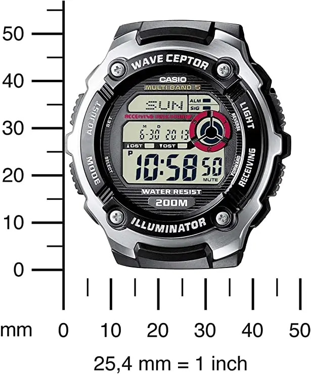 Men's Watch Casio Wv-200r-1a Wave Ceptor 31 Time Zones Wave Receiver -  Digital Wristwatches - AliExpress