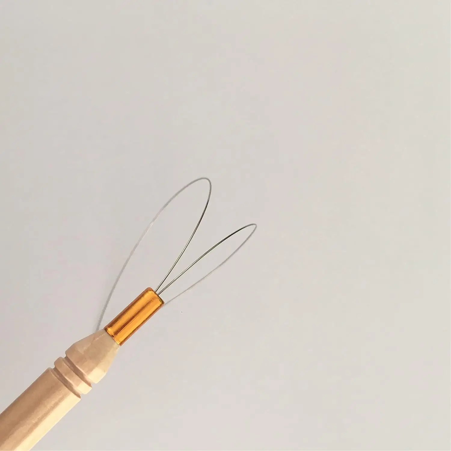 Hair Extension Tool 3pcs Hair Extension Loop Needle Threader Pulling Hook Tool Bead Device Tool Hair or Feather Extensions-Wooden and Stai