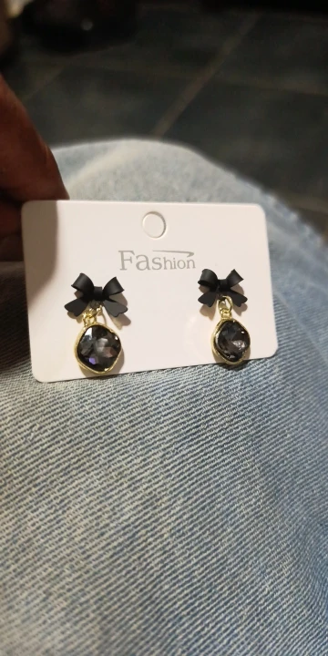 Crystal Black Bow Earrings for Women Charm Earrings Bowknot Pendant Square Earrings Party Anniversary Jewelry Accessories Gift