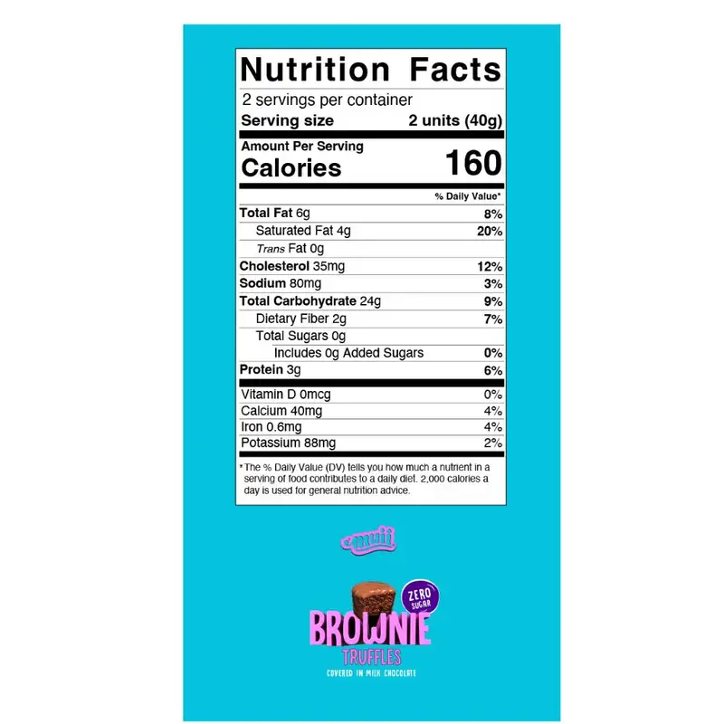 (10packs) Brownie truffles sugar free in bites 2.8oz - Image 4