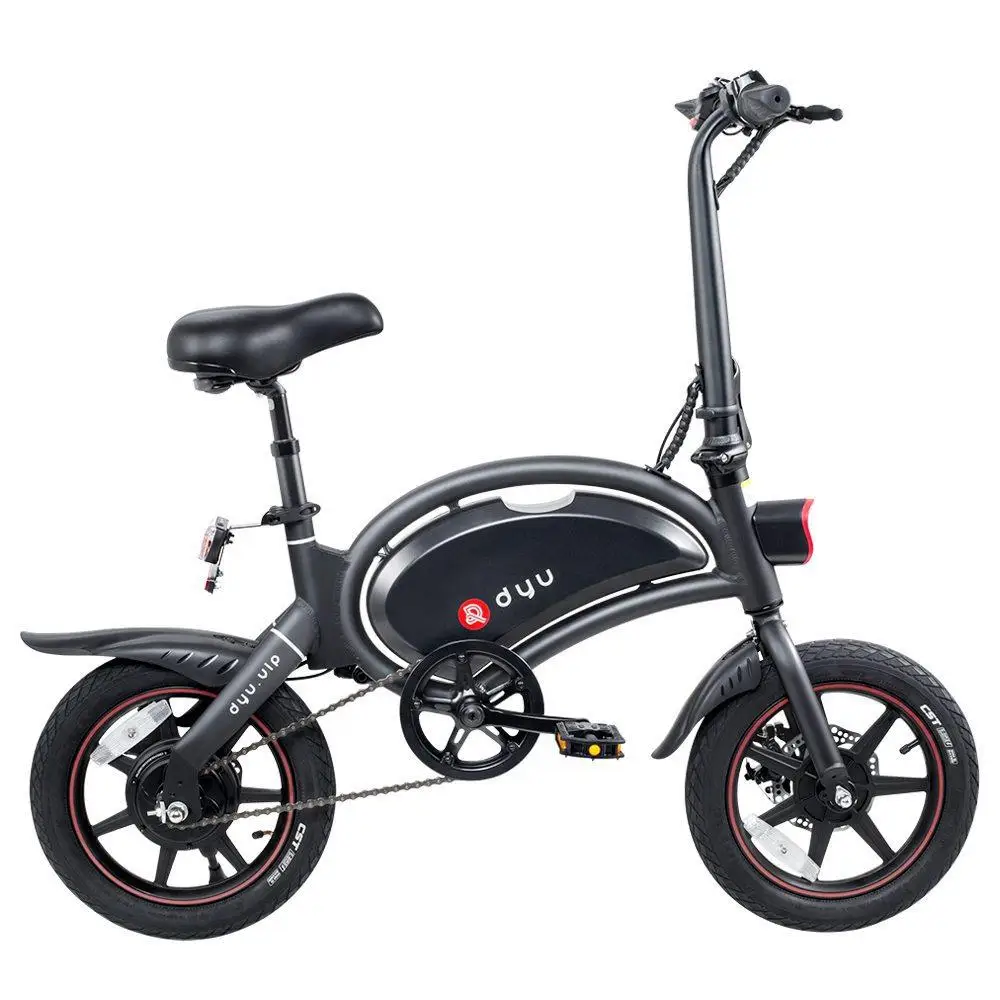 Dyu D3 + 10Ah 240W 36V Ciclomotore Pieghevole Bike14Inch 25 Km/H Velocità Massima Led Ebike Regolabile Per Adulti E Adolescenti