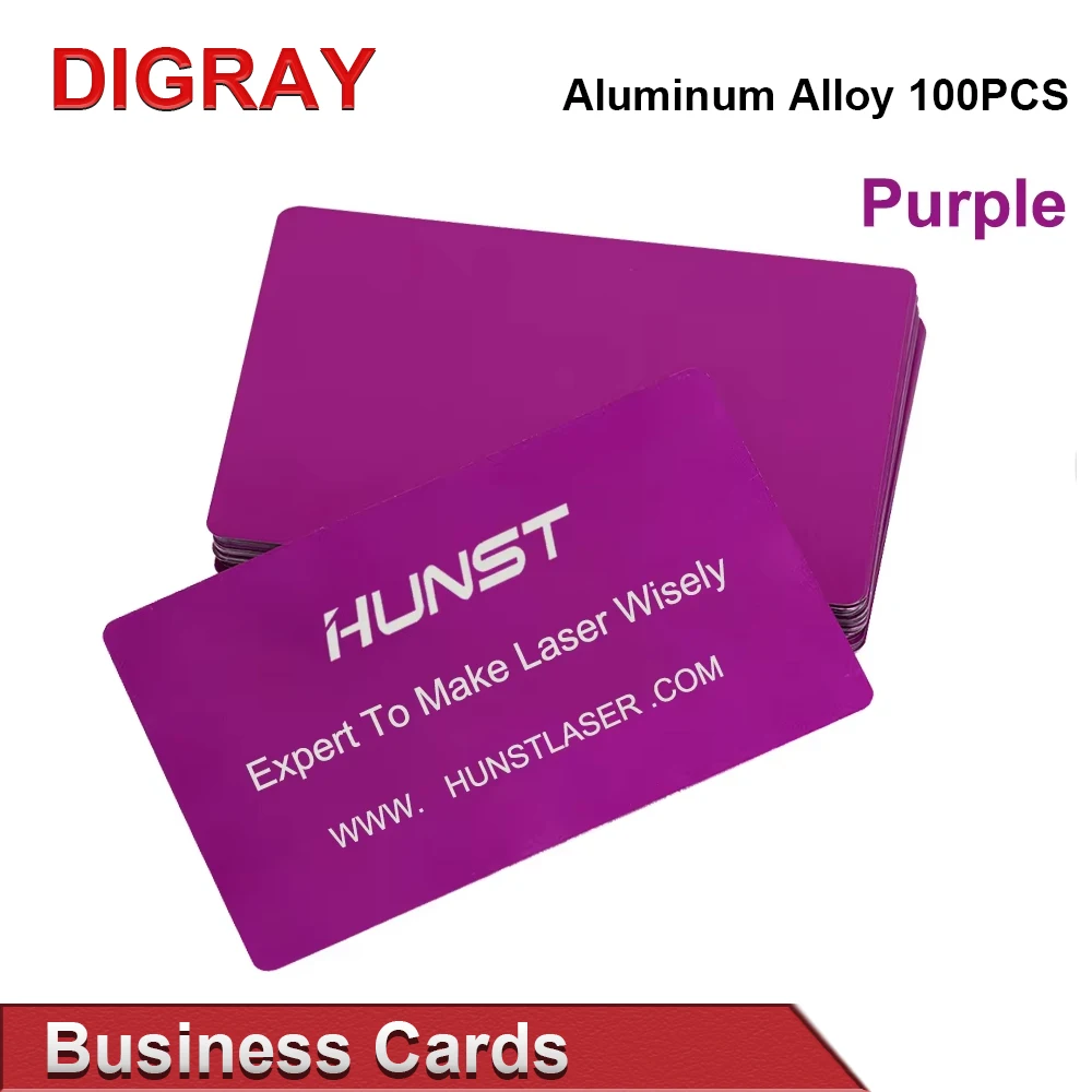 100PCS/LOT Business Name Cards Multicolor Aluminium Alloy Metal Sheet Testing Material for Laser Marking Machine