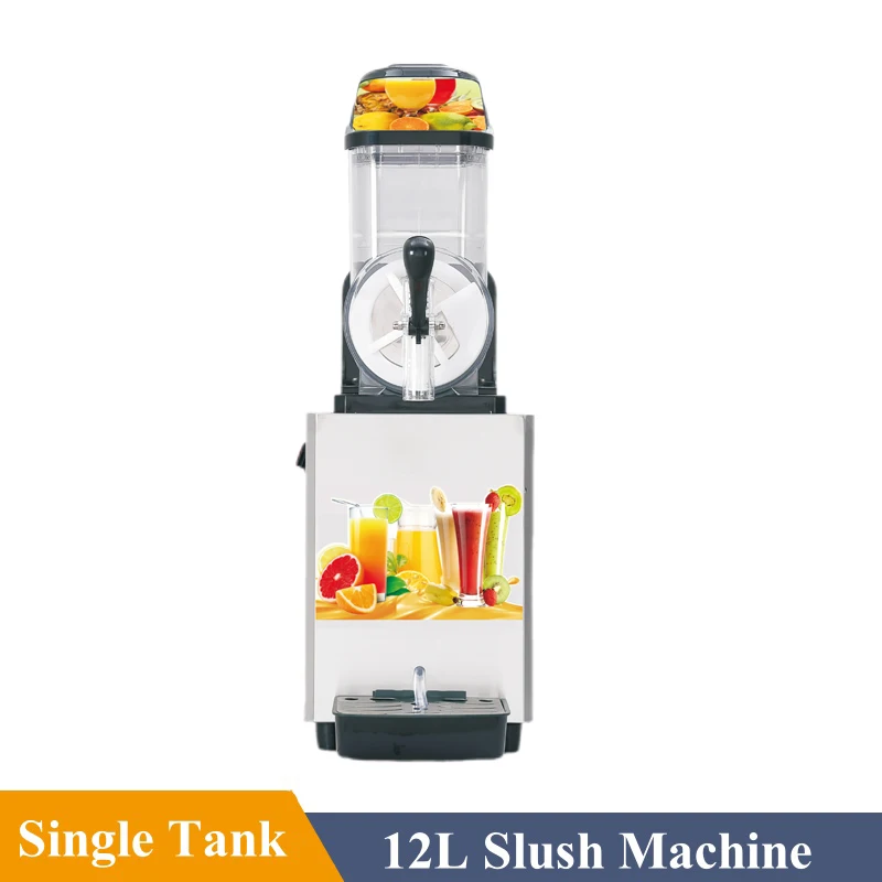220V/110V Single Tank Slushy Machine 570W Snow Melting Machine Commercial Juice Smoothie Slush Maker