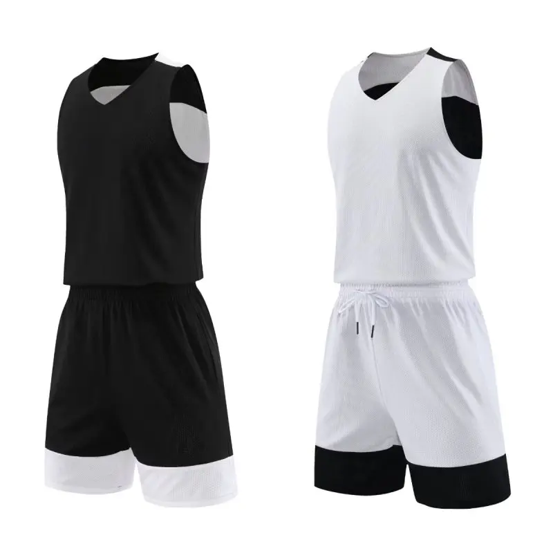 thumbnail image 1 of Conjuntos de camisetas de baloncesto reversibles de gran tamaño para hombres Chaleco deportivo de doble cara Agregue cualquier nombre de equipo Número Camiseta infantil personalizada, 1 of 5