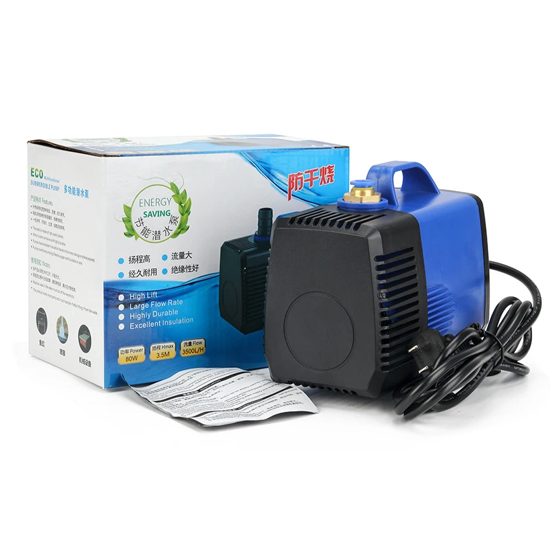 Bomba de Água Submersível para Router Cnc Co2 Gravação a Laser Máquina de Corte Eixo Refrigeração do Motor 80w 3.5m 3500l h 1.5kw 2.2kw