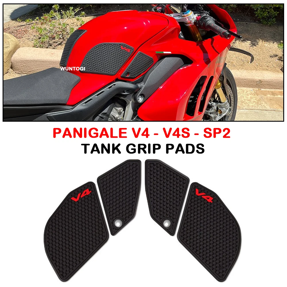YADISI for Ducati V Panigale V S Streetfighter V S 2021 2020 2019  2018 Motorcy Tank Rubber Sticker Protector Sheath Knee Tank Pad Decal (ホ 