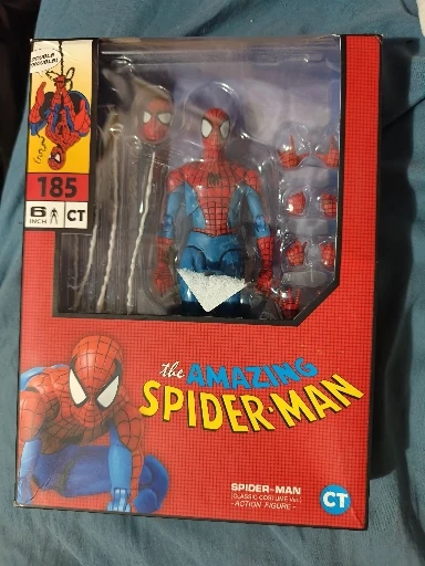 New CT Toys Mafex 185 Spiderman Figure Classic Costume Ver Miles