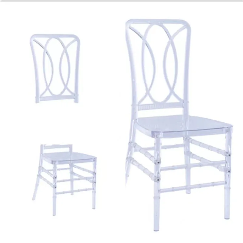 Transparent Acrylic Detachable Tiffany Chair 100 Pcs For Outdoor Wedding Moment Party Gathering Hotel