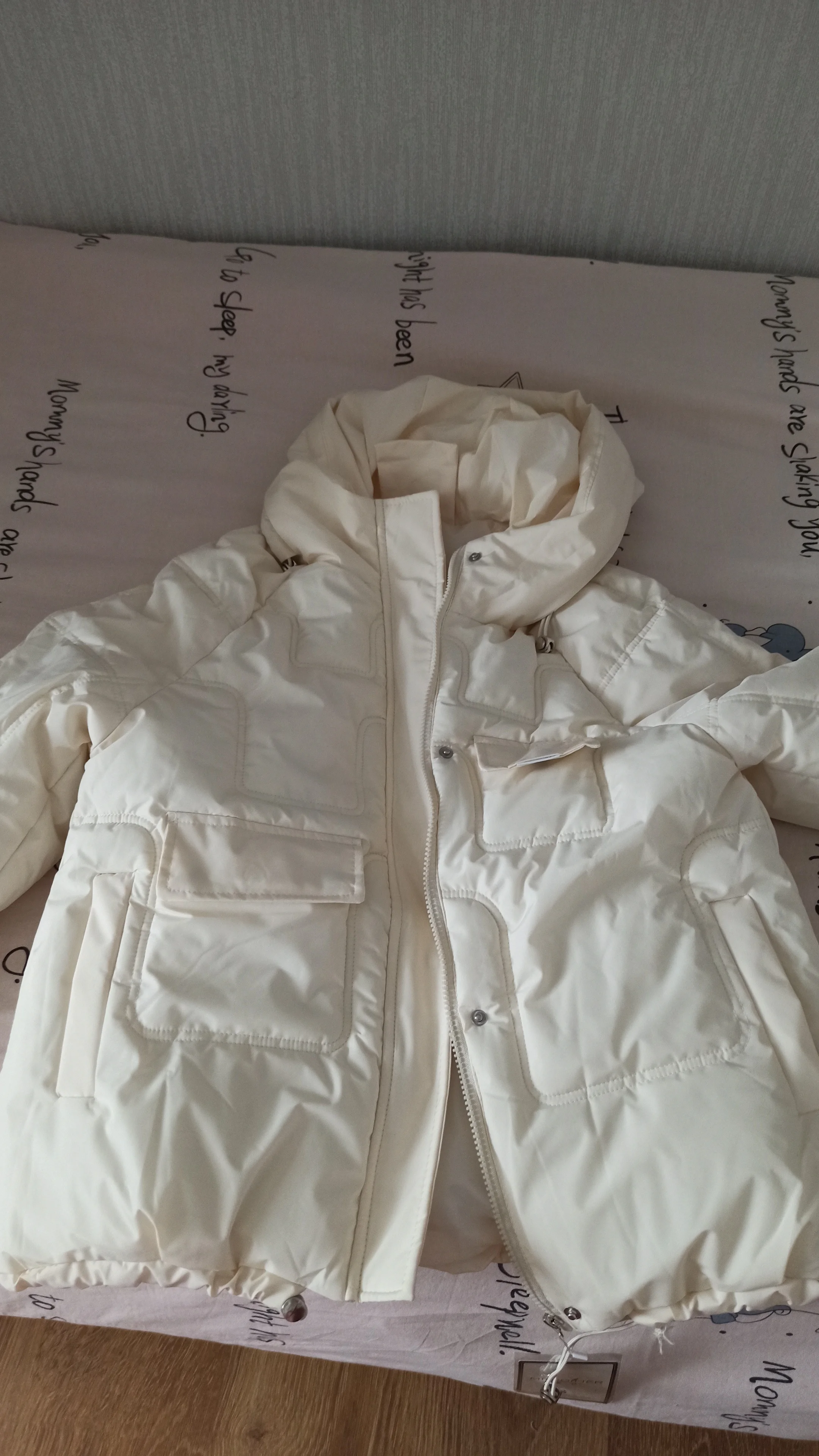 Winter Brief Paragraph Down Cotton-padded Jacket Female photo review