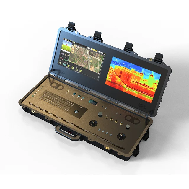 Dual Screen RC Video Ground Control Station For VTOL UAV Drone UAS Remote Control System Video Telemetry RC Link Communication - Image 4