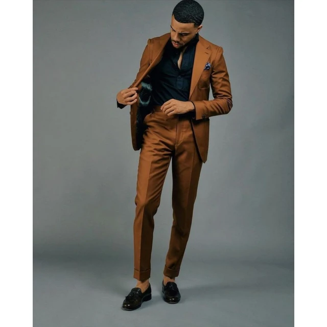 Brown Formal Men Suits Classic Fit 2 Pieces/Regular Slim Fit Blazer With  Pants For Wedding Groom Best Man Wear/Men's Clothes Set - AliExpress