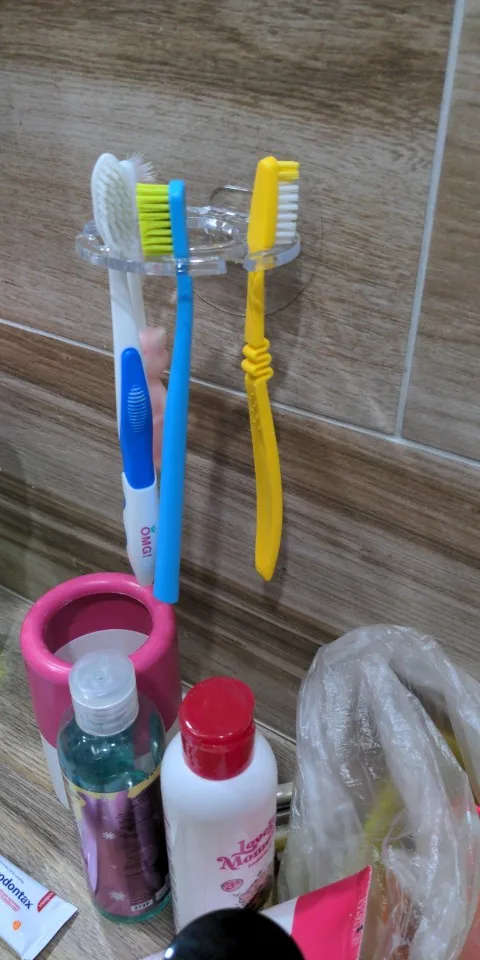 Toothbrush Hanger with Toothpaste Dispenser photo review