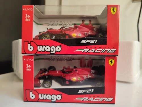 Bburago 1:43 F1 2021 Ferrari SF21 Formula Car Static Die Cast Vehicles Collectible Model Car Toys photo review