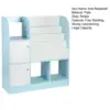 Children's Bookshelf Multifunction Bookcase with 4-Tiers Book Slots 2 Drawers Kids Bookcase Display Stand Toy Storage Organizer 6