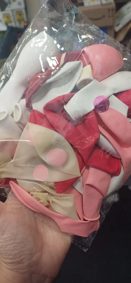 Rose Pink Metal Latex Confetti Balloons photo review