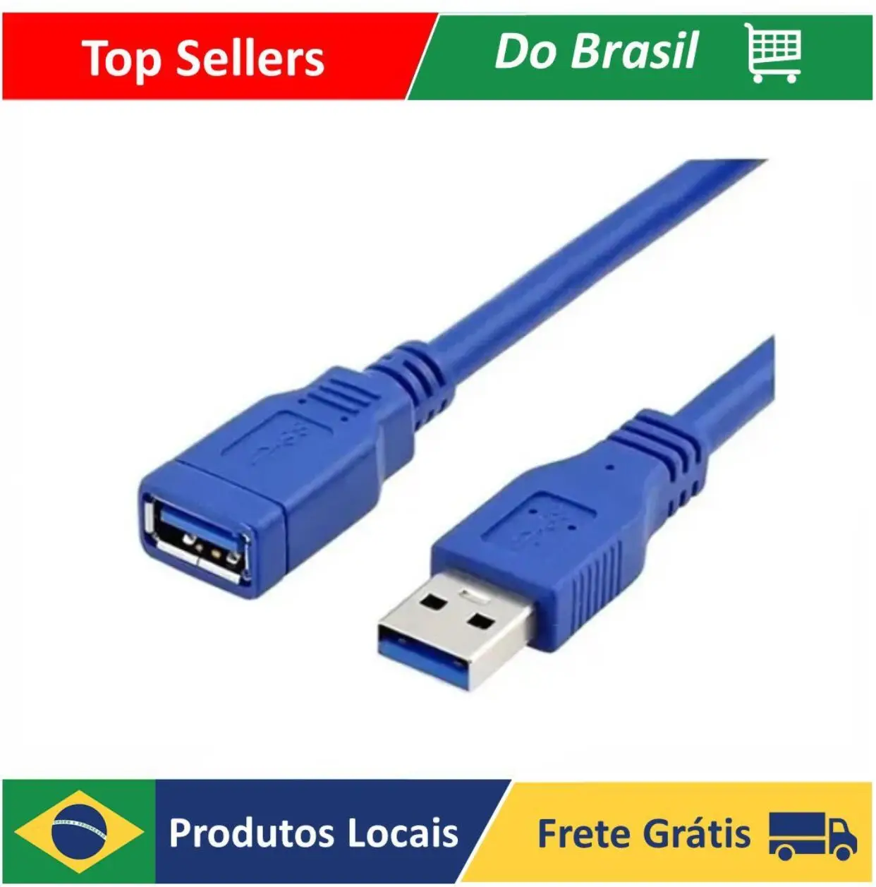 Cabo Extensor 3.0 Usb Macho X Fêmea Blindado 1 Metro