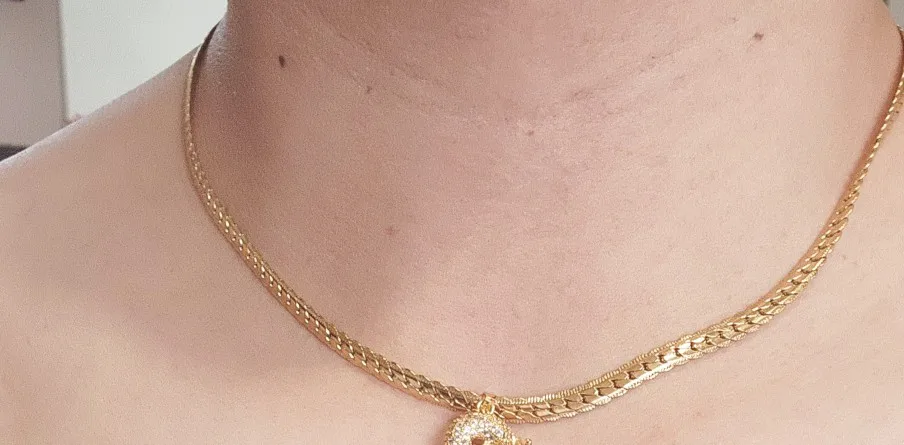 Fine Classic 8MM sideways 18K gold Necklace charms 925 Sterling silver for men woman Jewelry wedding party Holiday gifts photo review