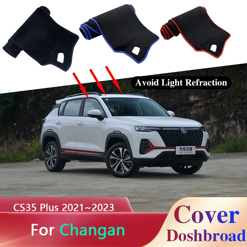 

Dashboard Cover Dash Board Mat Carpet Dashmat for Changan CS35 Plus 2021 2022 2023 Anti-Slip Pad Sunshade Cushion Rug Accessorie