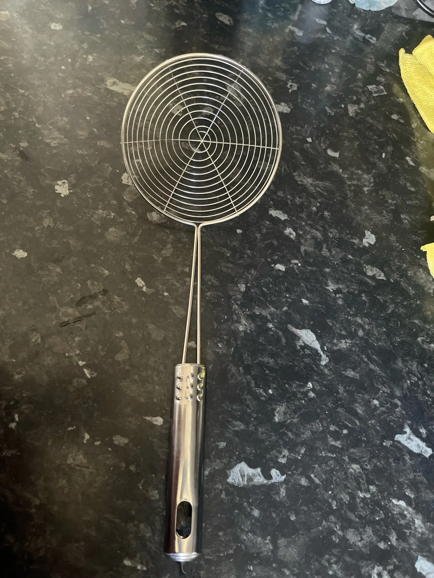 3 Size Set Stainless Steel Colander Household Noodle Dumpling Hot Pot Filter Screen Pearl Line Drain Large Fried Strainer photo review