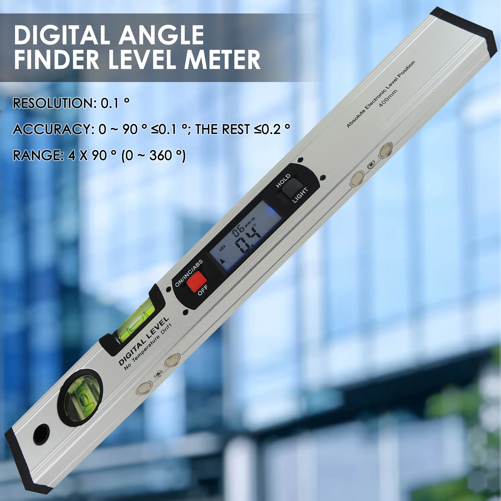 Digital-Spirit-Level-Ruler-Angle-Finder-Inclinometer-360-Degree-Range-W ...