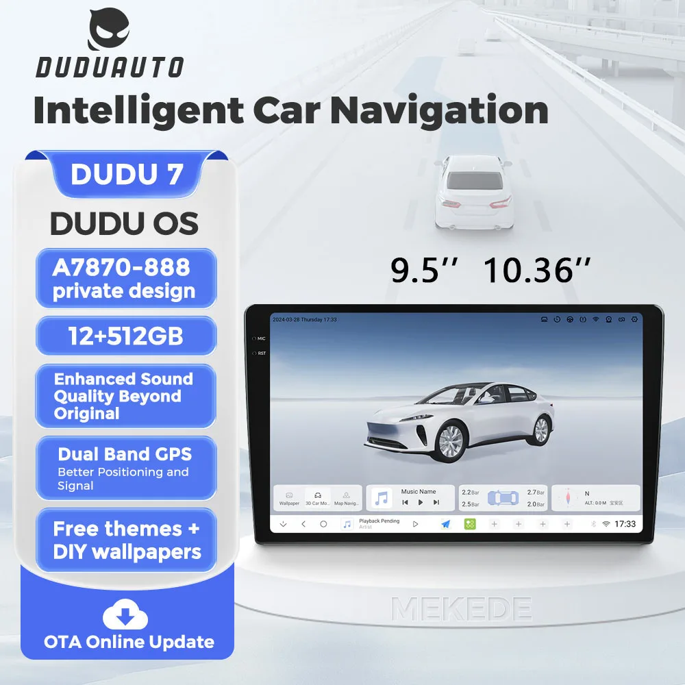 Car multimedia player DUDUAUTO DUDU7 A7808 car radio GPS Multimedia video player 9.5/10.36inch For universal Head Unit Androdi 13 Wireless Carplay 4G car radio wireless carplay adapter wireless carplay smart carplay box