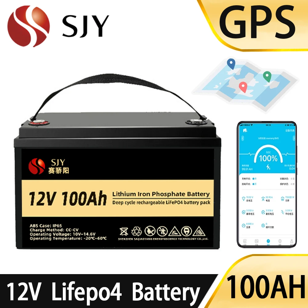 Un Pacco Batteria Lifepo4 Di Grado 12 V100Ah Batteria Al Litio Ferro Fosfato 12V 100Ah Per Barca/Auto