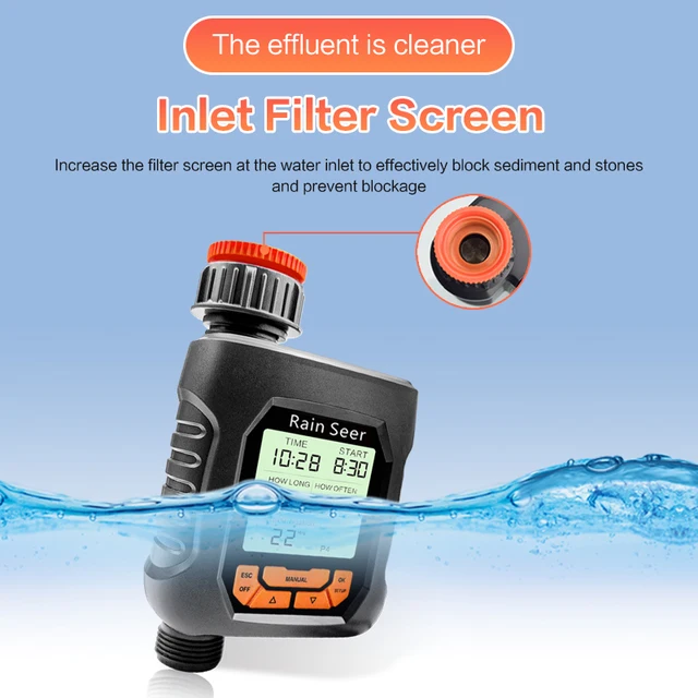 Esővizsgáló Nagy Lcd Kijelző Víz Időzítő Vízálló Ip65 Otthoni Kerti Öntözési Automatikus Vezérlő Rendszer - Image 4