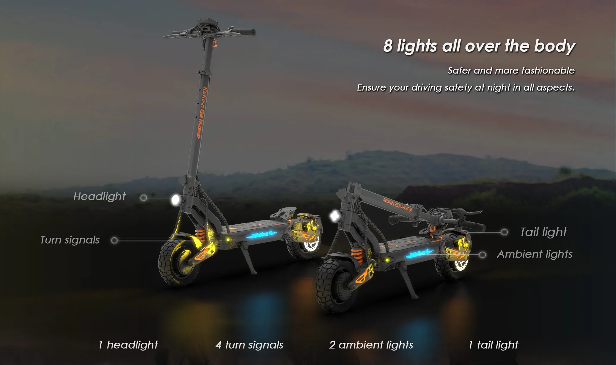 KuKirin G2 Master Foldable Electric Scooter 2000W 52V 20.8AH 60KM/H 70KM Ac58691c9c0814e1da83593db1181935cZ
